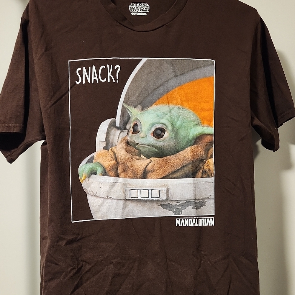 Star Wars Mandalorian Brown Tee with Baby Yoda